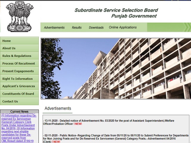 SSSB Punjab Recruitment 2020: Apply for 46 Assistant Superintendent/Welfare Officer/Probation Officer Posts, Salary Rs. 35,400