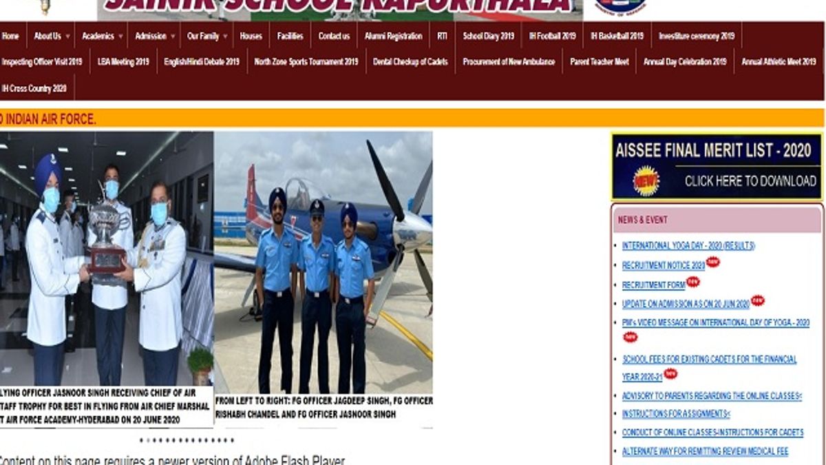 Sainik School Kapurthala Recruitment 2020: Apply for TGT and Lab Assistant Posts
