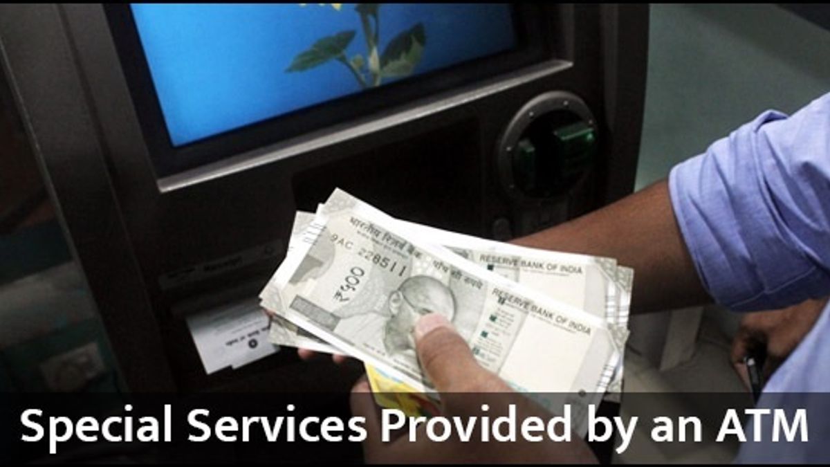 Special services provided by an ATM