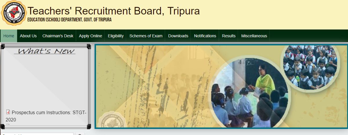 TRB Tripura Teacher Recruitment 2020 for 4080 Under Graduate Teacher (UGT), Graduate Teacher (TGT) and PGT Posts, Apply Online @trb.tripura.gov.in
