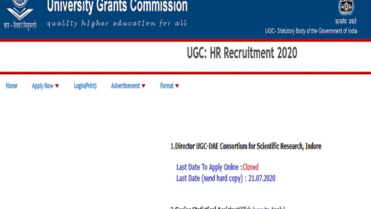UGC Recruitment 2020: यूजीसी में निकली 11 सीनियर स्टैटिस्टिकल असिस्टेंट (एसएसए) पदों की वेकेंसी के लिए ugc.ac.in पर करें अप्लाई