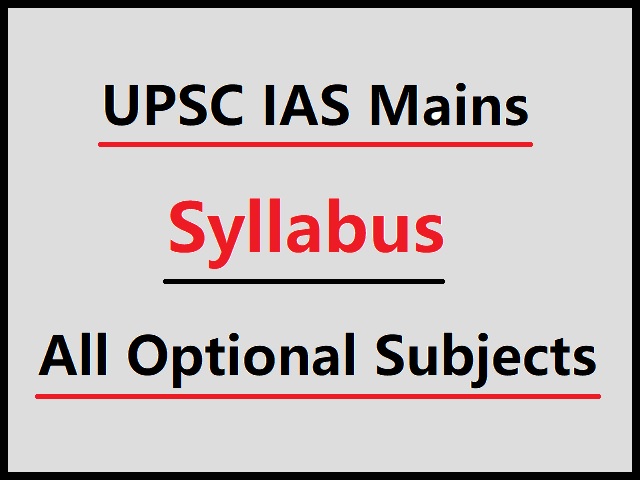 upsc mains syllabus pdf download