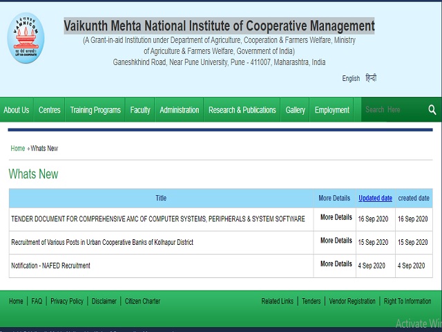 VAMNICOM Recruitment 2020: Apply Online for 45 Junior Clerk, Officer and Other Posts