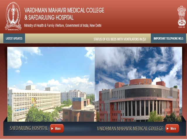 VMMC & Safdarjung Hospital Recruitment 2020: Apply for 434 Junior Resident (Non-PG) Posts