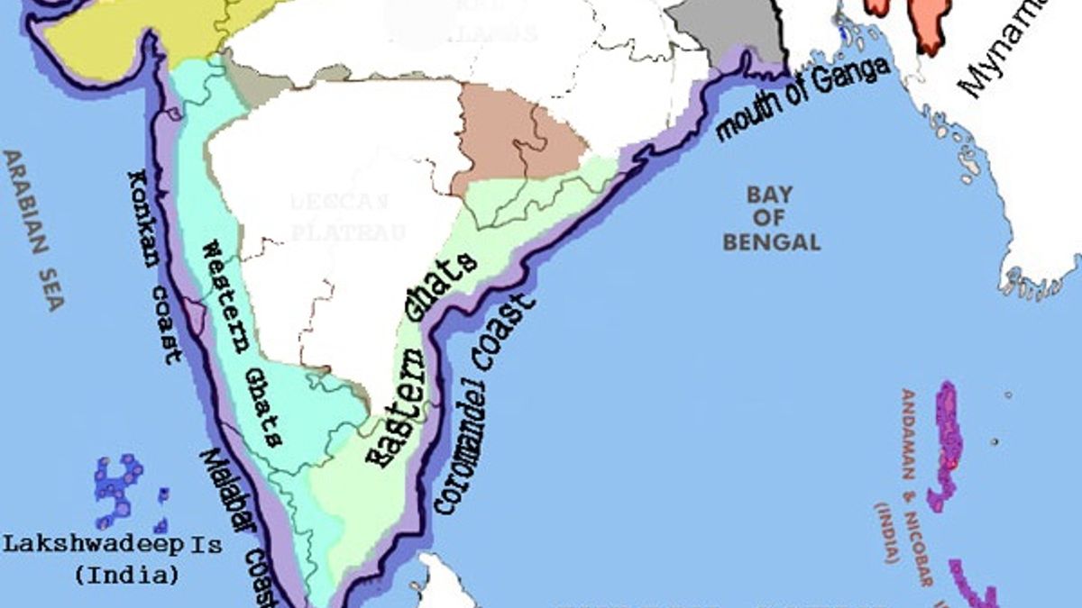 Western Ghats Mountains Map   Western And Eastern Ghats 