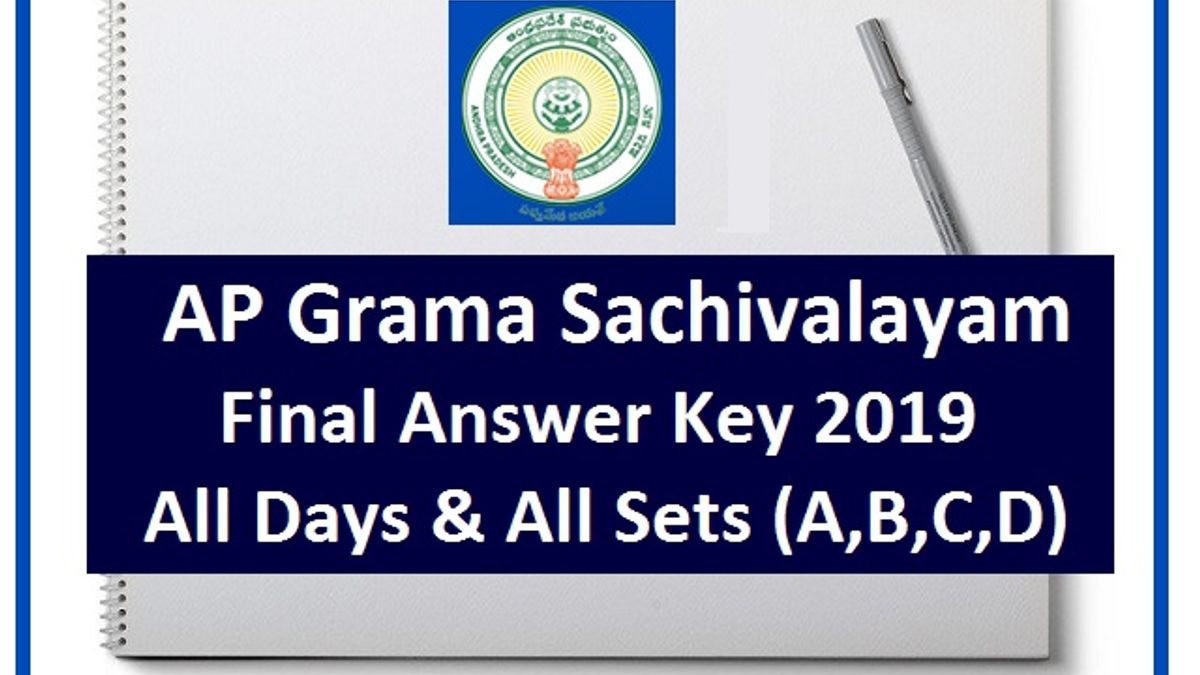 AP Grama Sachivalayam 2019 Answer Key releases @ gramasachivalayam.ap.gov.in – PDF Download Here