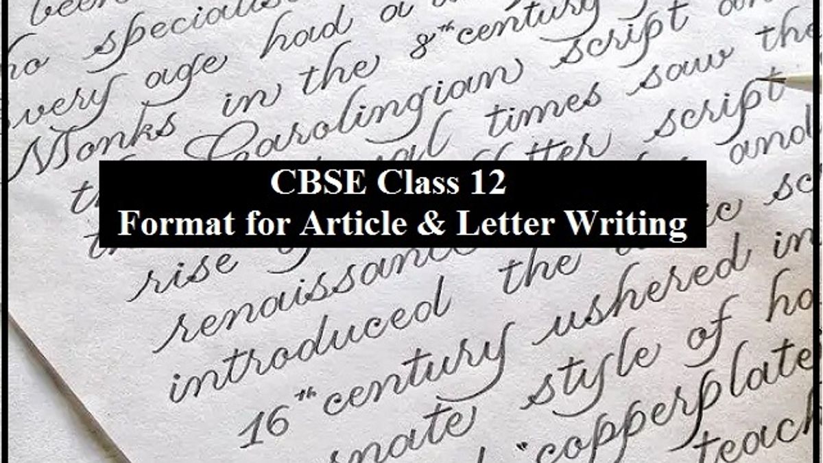 Format for Article & Letter Writing
