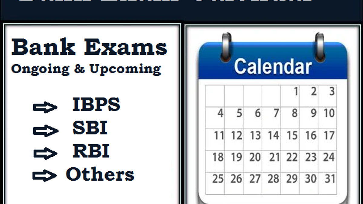 Bank Exam Calendar 2025 