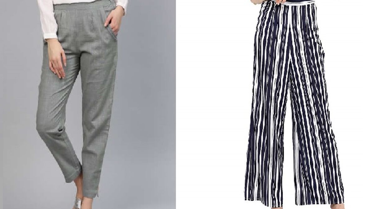 Grey Cotton Trouser For Women | Regular Fit | सादा /SAADAA – सादा / SAADAA