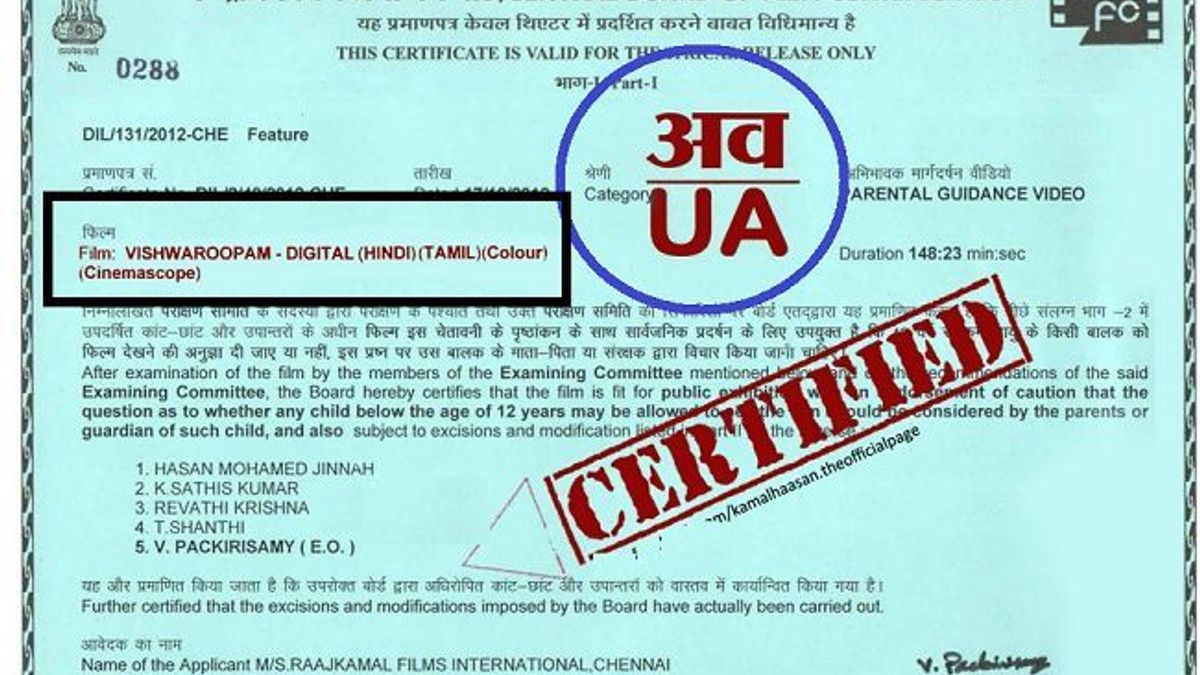 What is the criterion of Censor Board to give Certificate to films?