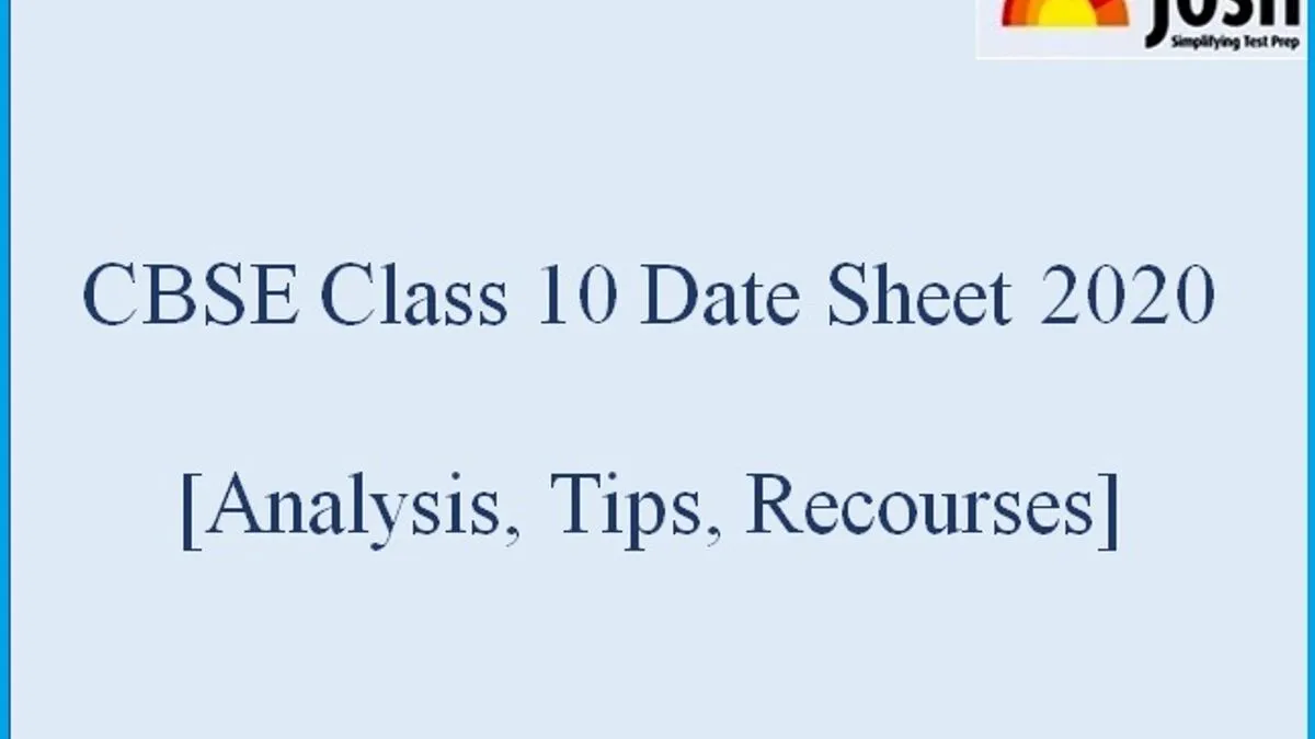 CBSE 2020 Class 10 Date Sheet Analysis: What’s New, Tips, Resources & More