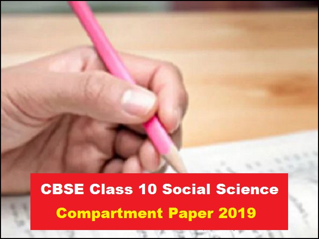 CBSE Compartment Exam 2020 - Download Class 10 Social Science Previous ...