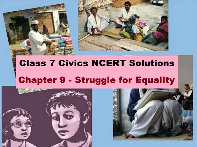 NCERT Solutions For Class 7 Civics Chapter 9 Struggle For Equality ...