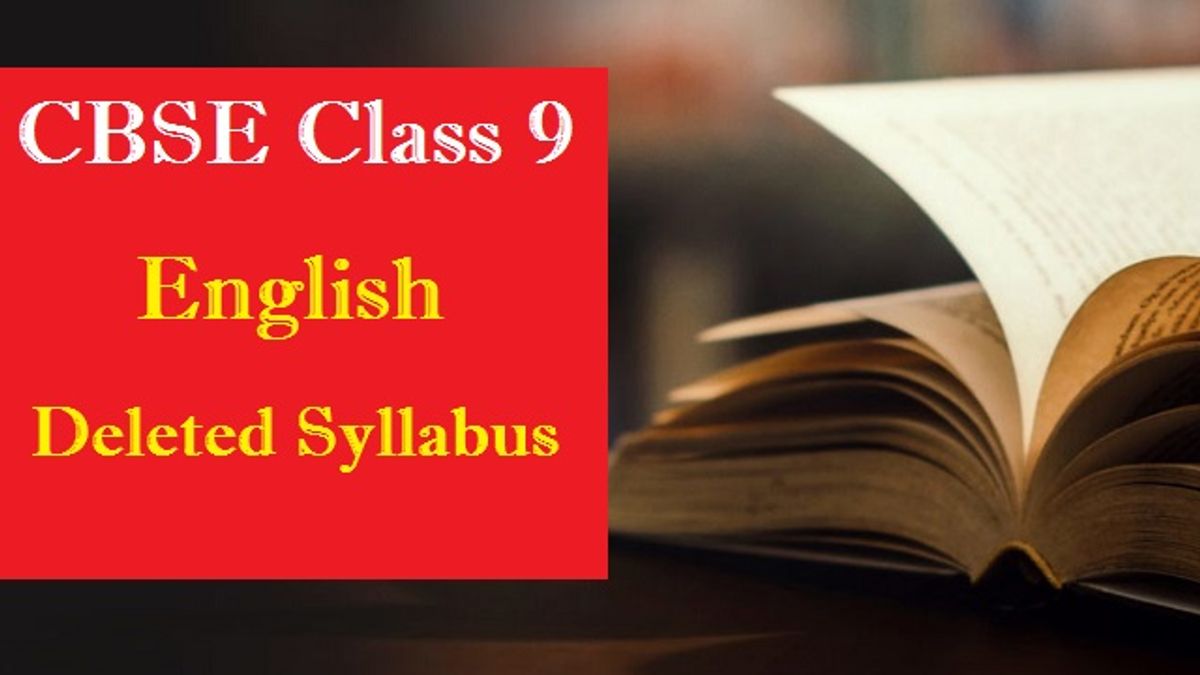 Deleted Syllabus Of Class 9th English