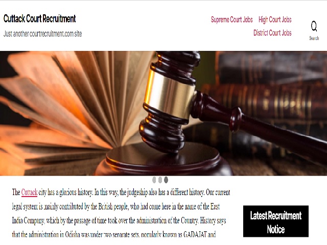 Cuttack Court Clerk Recruitment 2020: Applications invited for Jr. Clerk, DLSA/Jr. Clerk-cum-Typist Posts