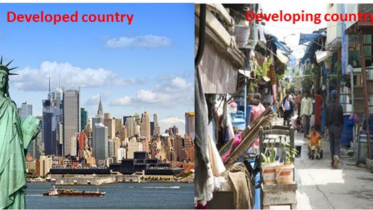 Developed vs developing country