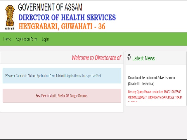 DHS Assam Grade 3 Staff Nurse Recruitment 2020: 540 Vacancies in COVID 19 hospitals of Assam, Apply Online @dhs.assam.gov.in 