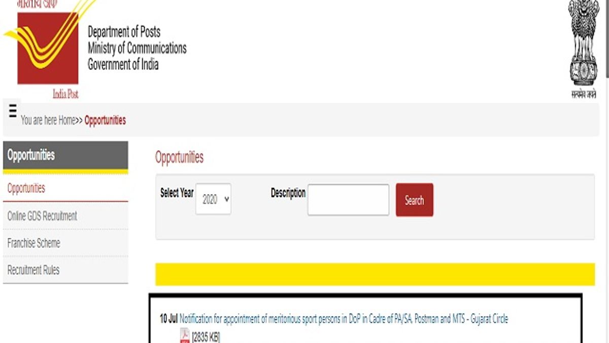 Last Day Today! Gujarat Postal Circle Recruitment 2020 Online Applications closing @indiapost.gov.in, Apply Online for 144 PA/SA, MTS and Postguard Posts 