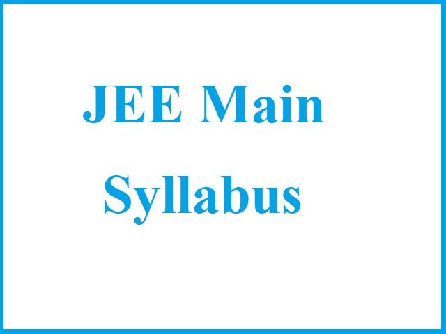 Syllabus Nta Jee Main 2021 Pdf Physics Chemistry Mathematics