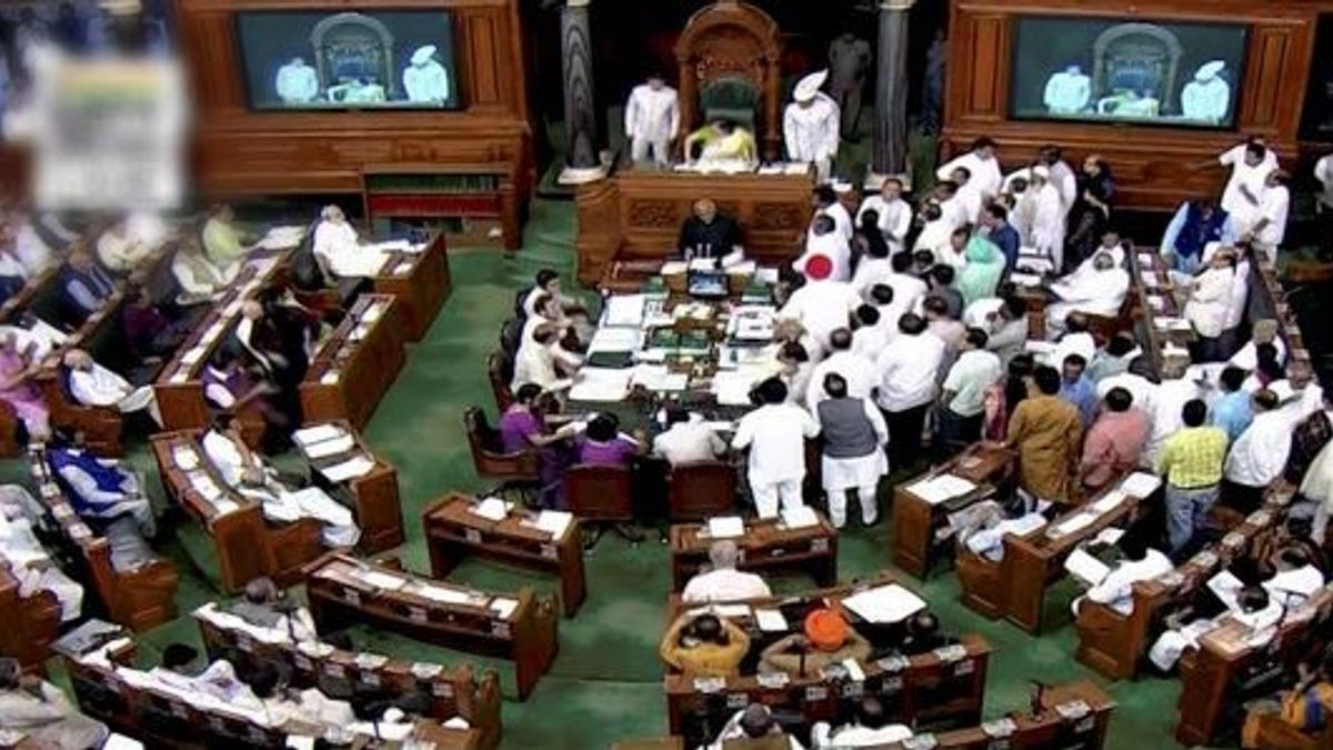 Indian Lok Sabha in session