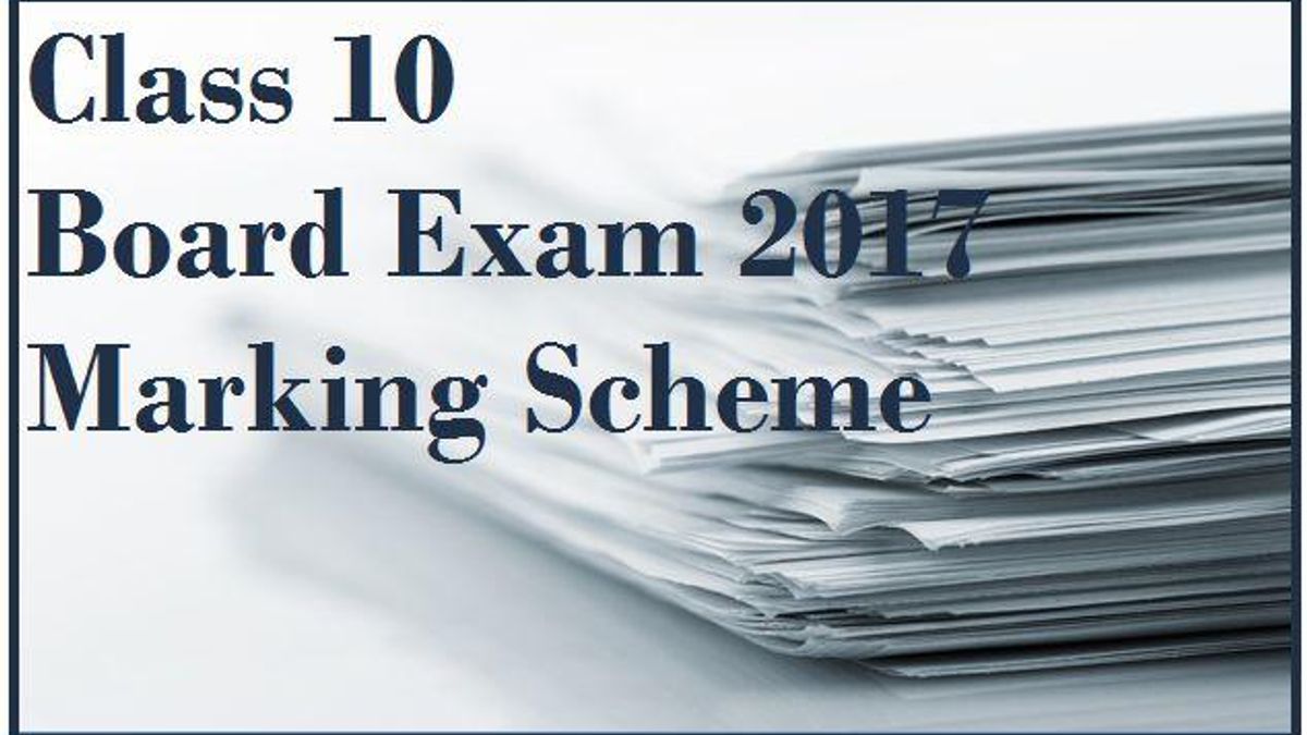 Marking Scheme For CBSE Class 10 Board Papers 2017