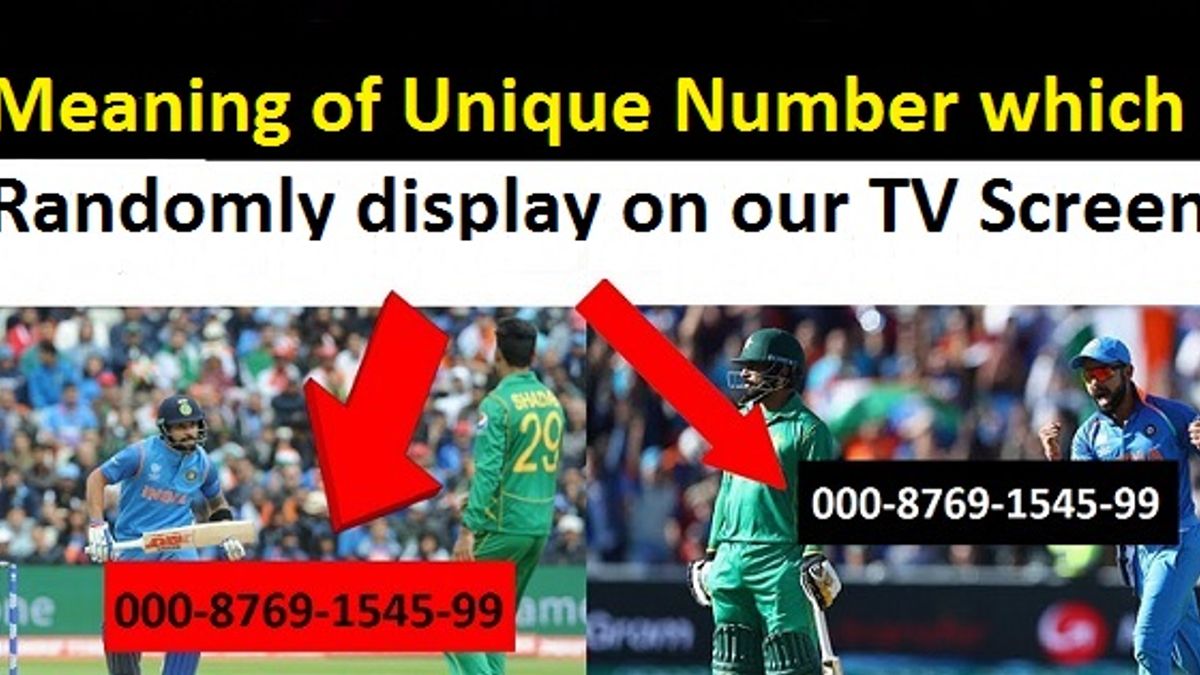 meaning of unique number which randomly display on TV screen