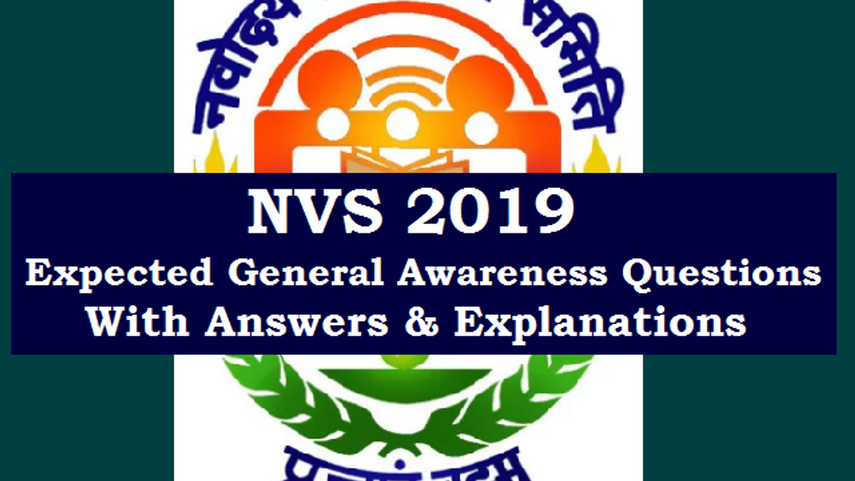 NVS 2019 Recruitment Exam starts from 16 Sept: Expected Questions for PGT/TGT/LDC/AC/MISC posts exam