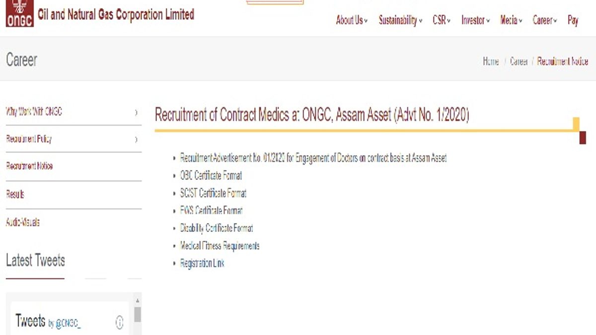 ONGC Recruitment 2020 at Assam Asset: Apply Online for 23 Medical Officer Posts from 12 Aug @ongcindia.com