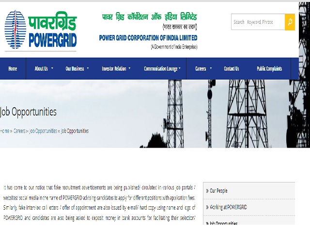 POWERGRID PGCIL Recruitment 2020 for Company Secretary Professional Posts, Apply @powergridindia.com