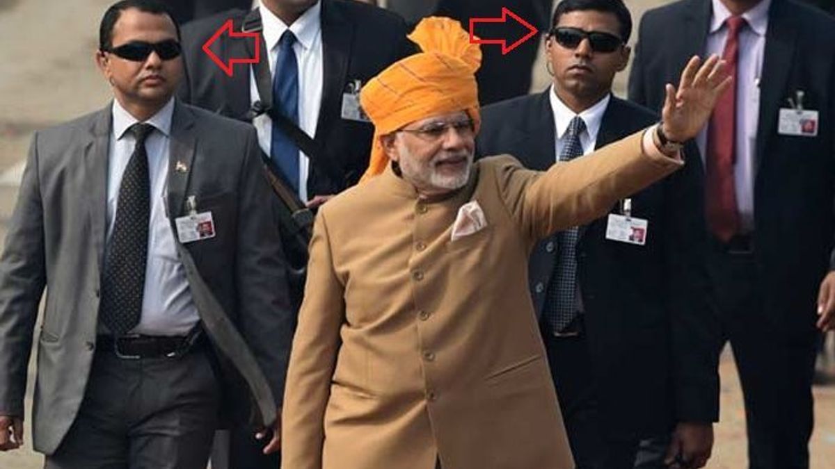 Why Prime Ministers Bodyguard wear black sunglasses