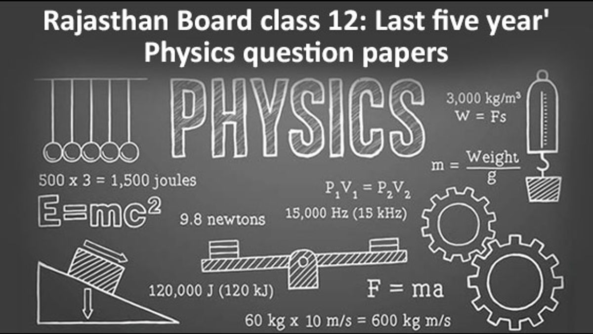Rajasthan Board HSC/class 12th last five years’ Physics question papers