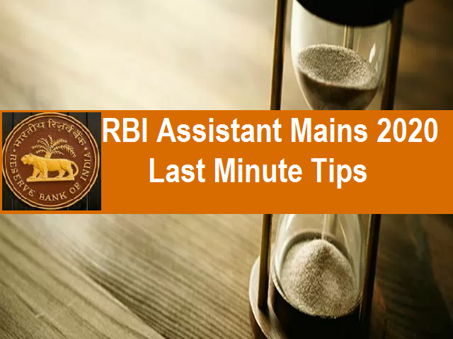 RBI Assistant Mains 2020 