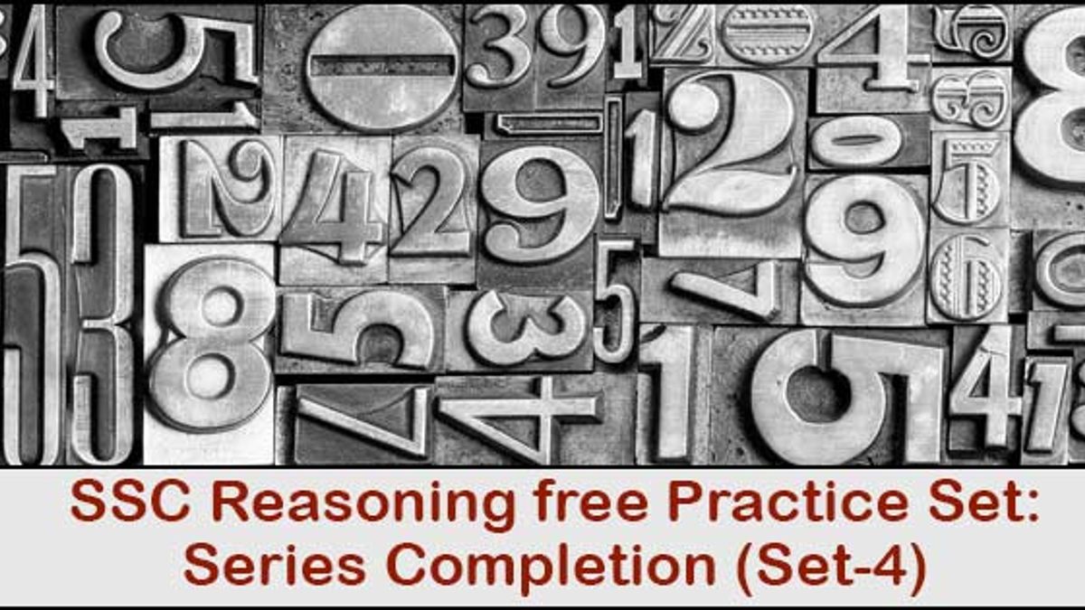 SSC Reasoning Free Practice Set: Series Completion (Set-4)