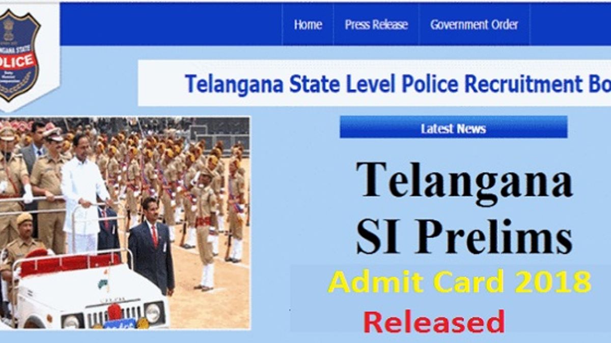 TSLPRB SI Admit Card 2018 Released @tslprb.in