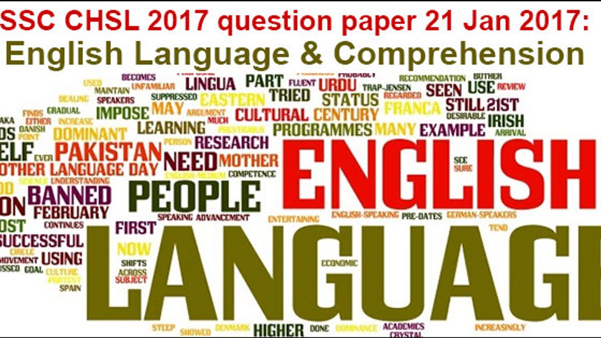 Ssc Chsl 17 Question Paper 21 Jan 17 English