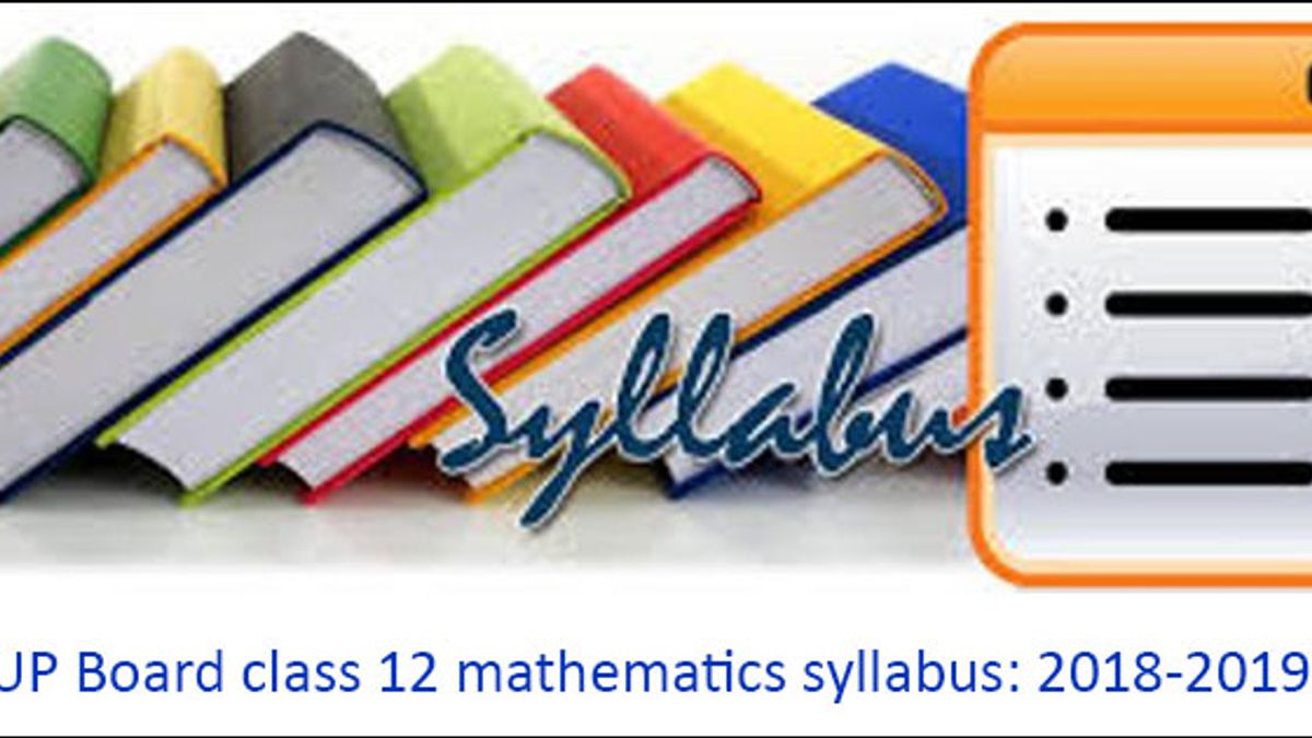 UP Board Class 12th Maths Syllabus