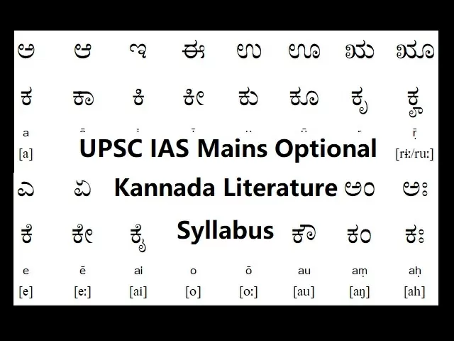 UPSC IAS Mains 2020: Optional Syllabus For Kannada Literature