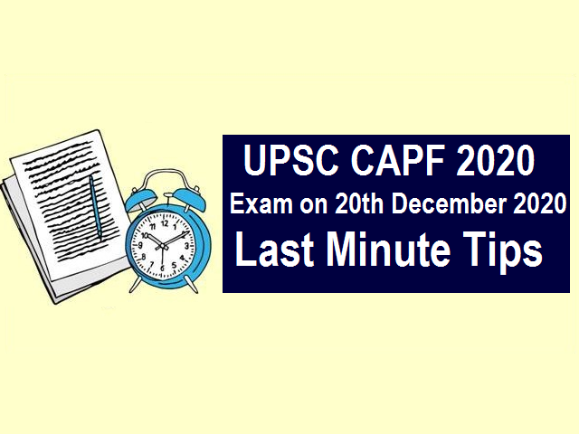 UPSC CAPF 2020