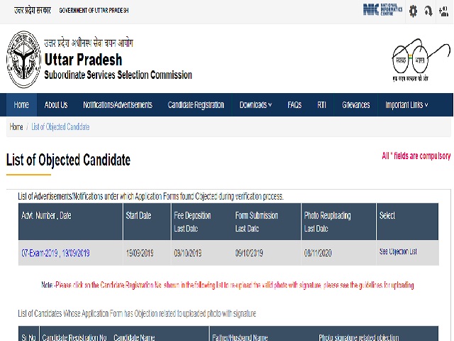 UPSSSC ASO ARO Recruitment 2019-20: List of Objected Candidates OUT @upsssc.gov.in for 904 Vacancies, Re-Upload Photo & Signature by 8 Nov