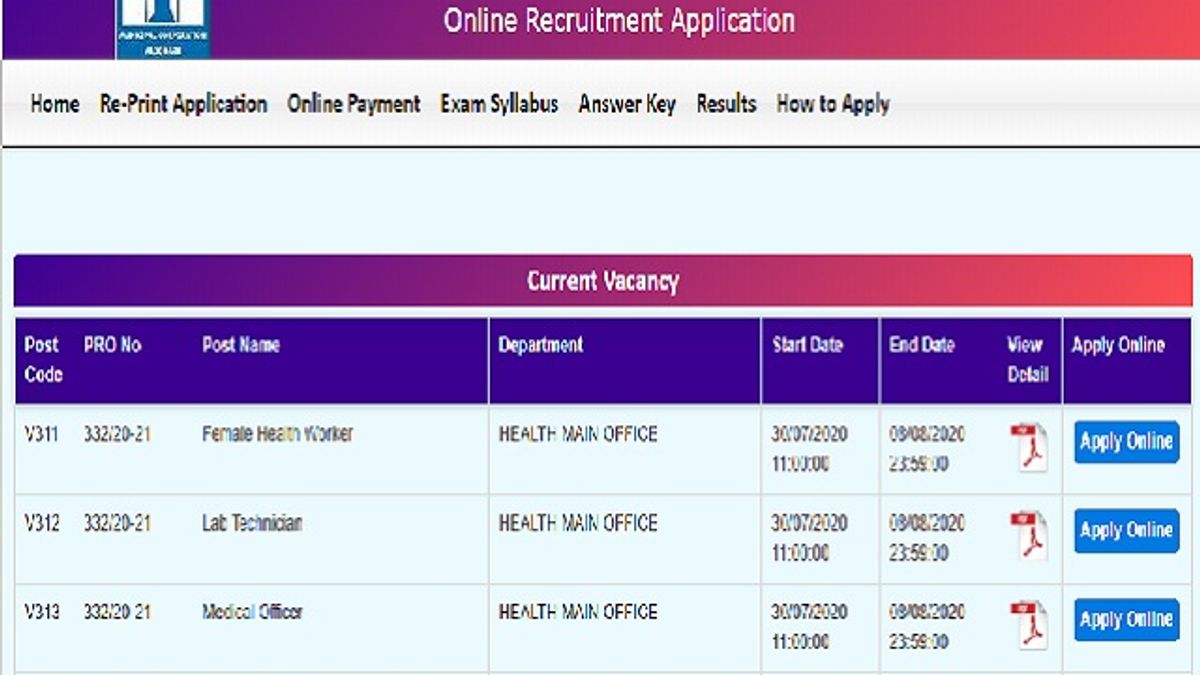 VMC Recruitment 2020: 297 Vacancies for Female Health Worker, Medical Officer and Other Posts, Apply Online @vmc.gov.in
