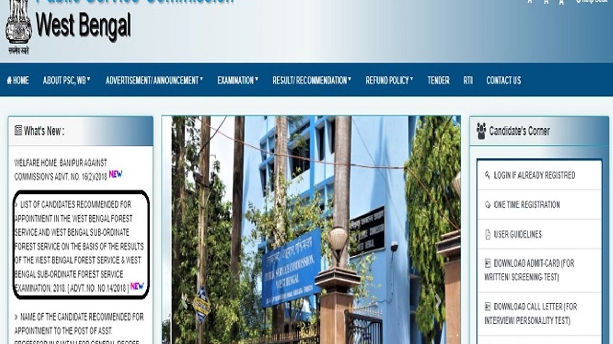  WBPSC Final Result 2018 announced for WBFS & WB Subordinate Services Exam 2018 @wbpsc.gov.in, Direct Link Here
