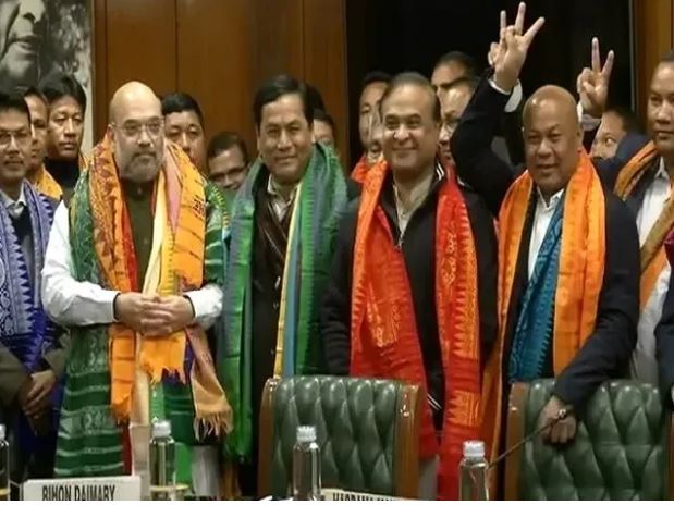 केंद्र सरकार ने एनडीएफबी और एबीएसयू के साथ बोडो शांति समझौते पर हस्ताक्षर किए