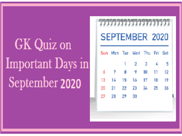GK Quiz on important days in September 