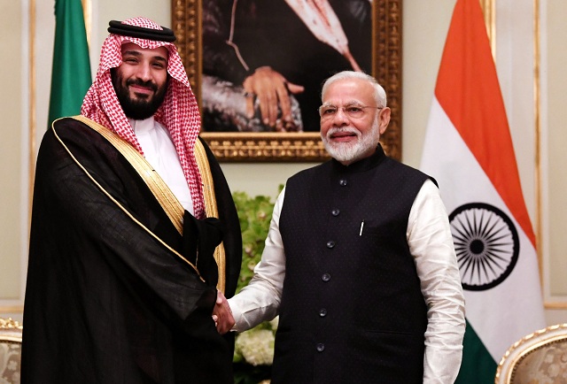 PM Narendra Modi with Crown Prince Mohammed bin Salman
