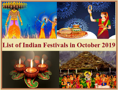 List of Indian Festivals in October 2019