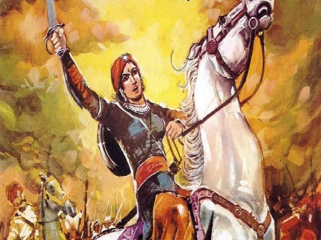 Rani Laxmi Bai The Valiant Queen Who Defied The British to Live by Sword  and Die by Sword  Exotic India Art