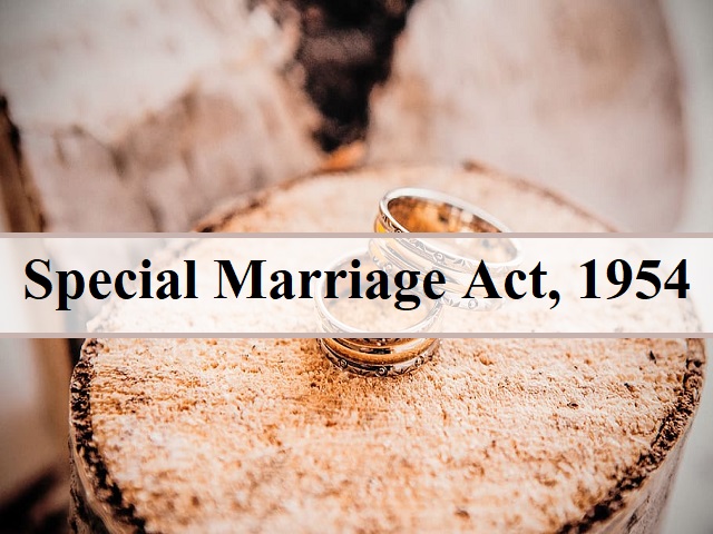 What is the Special Marriage Act of 1954?