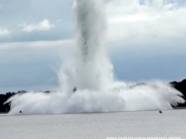 Massive World War II bomb ' Tallboy' detonates underwater in Poland 