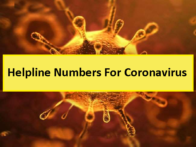 Coronavirus Helpline numbers  India