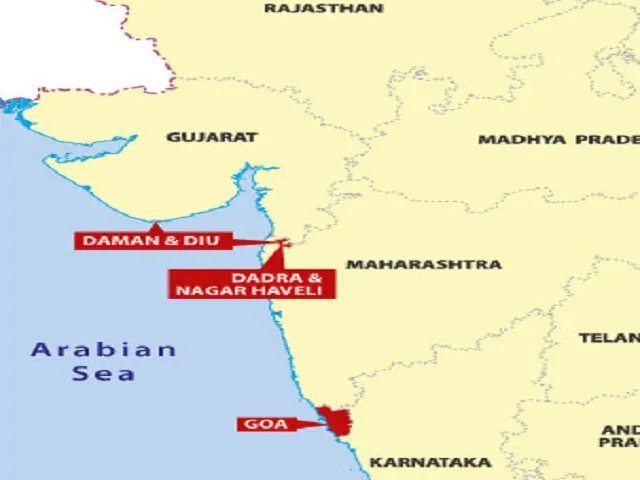 Dadra and Nagar Haveli and Daman and Diu map